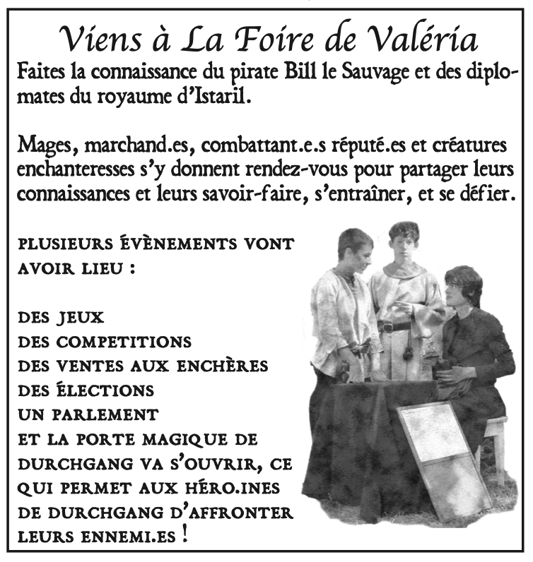 Encart : Viens à la Foire de Valéria